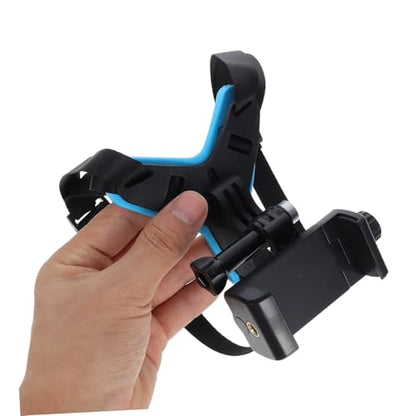 Mikikit Rugged Helmet Camera Mount for Phone Buckle Strap Stable Grip Design for Tough Riding Conditions Reliable Attachment for Uninterrupted Usage - color: Multi