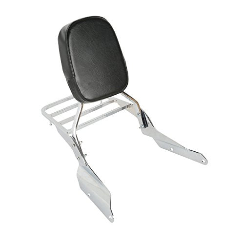 Passenger Pad SLMOTO Chrome Backrest for Honda Magna, Sissy Bar Luggage Rack Motorcycle Passenger Backrest Sissy Bar w/Luggage Rack Fit for Honda Magna VF750 1994-2003 VF250 1995-2006 - color: for Honda Magna