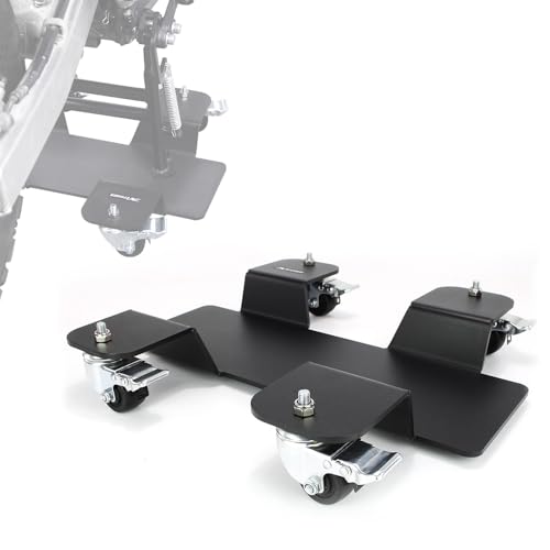 Xitomer Motorcycle - Holds Up to 500lbs - Center Stand Mover Dolley 360-Degree Castor Heavy-Duty Bike Dolly for Easy Movement in Tight Spaces Ideal for Cruisers, Sportbikes, and Scooters (6mm) - size: 6mm
