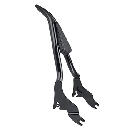 22 inch Detachable Passenger Sissy Bar Fit for Harley Touring Models 2009-2024 CVO Road Glide Street Glide Road King, One-Piece Rear Backrest with Back Cushion Black