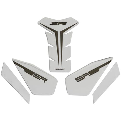 Motorcycle Tank Pad,Motorcycle Fuel Tank Protector,Gas Tank Decals Compatible With CFMOTO 450SR CF MOTO SR450 450 SR(White) - color: White