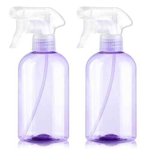 Spray Bottles BPA free Plastic Spray Bottle 10oz/300ml Adjustable Sprayer Empty Refillable Container Mist Stream for Watering Plants, Pet Training, Kitchen Cleaning - color: Purple