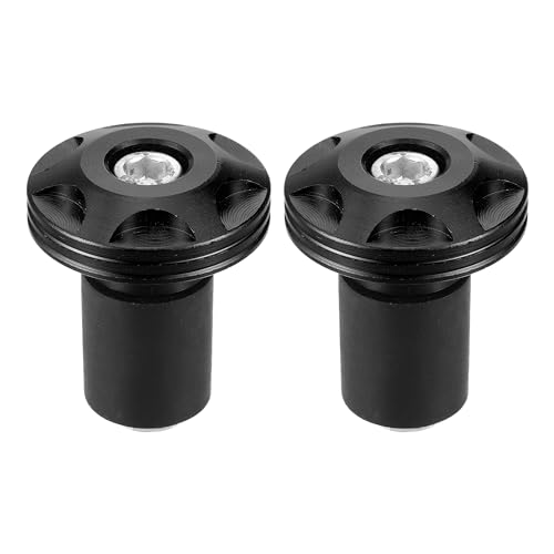 Motorcycle Handlebar End Plug Aluminum Alloy 18mm-20mm 0.71"-0.79" 32mm OD Fashionable | Front Handle Bar Grips Cap Gear Balanced Plug Black 1 Pair