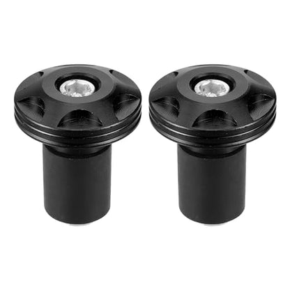 Motorcycle Handlebar End Plug Aluminum Alloy 18mm-20mm 0.71"-0.79" 32mm OD Fashionable | Front Handle Bar Grips Cap Gear Balanced Plug Black 1 Pair