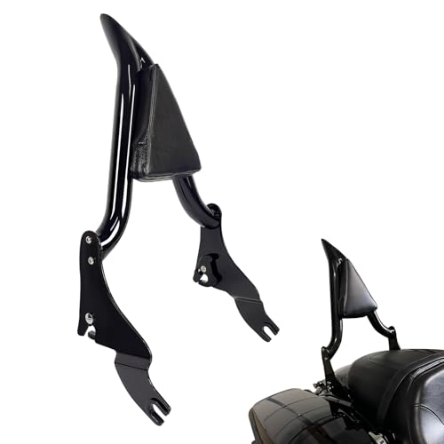 2009-2026 Motorcycle Detachable Backrest Sissy Bar Passenger Back Rest Pad for Harley Touring Road Glide Road King CVO Street Glide Electra Glide Ultra (22" Black) - color: Black, size: 2009-Later