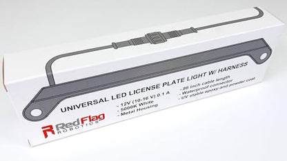 Universal license plate light 12V 100mA with waterproof connector and 86 in lead