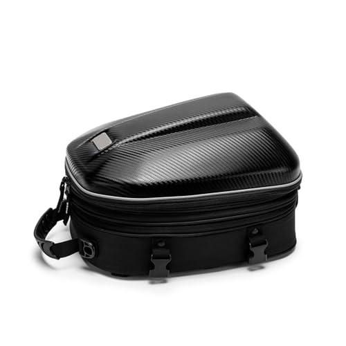 Motorcycle Tail Bag Expandable Rear Seat Bag Hard Shell Waterproof Motorbike Helmet Luggage Backpack for Ducati DesertX 2022-2024,Riding Gear Storage Accessories