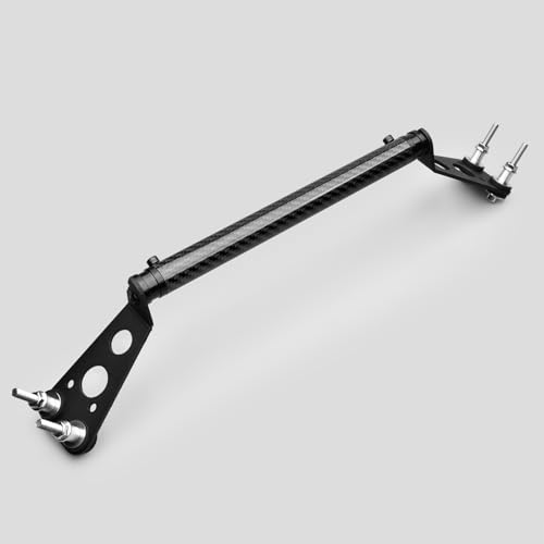 Motorcycle Phone Mount Carbon Fiber & Carbon Steel for Goldwing 1800 GL1800 2001-2017, Handlebar Navigation Mount with 22mm Crossbar Vibration Dampening Custom Accessory (Black)