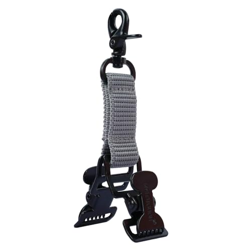 MELOTOUGH Firefighter Glove Strap | Work Glove Holder Clip with Glove Leash Swivel Snap Hook,Alligator Clip - color: Grey