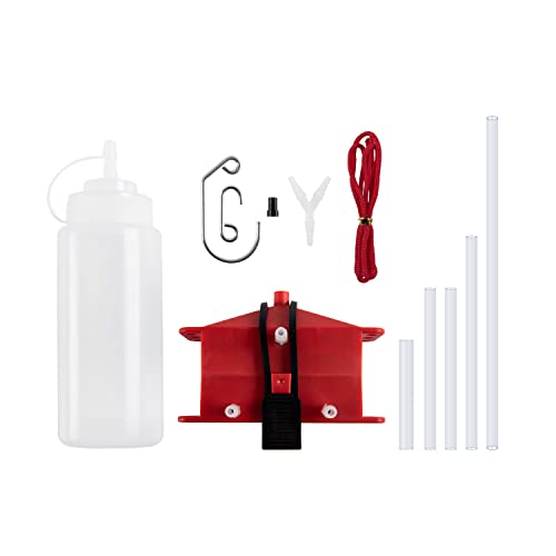 Motorcycle Chain Cleaning Machine Kit Lube Device Lubricating Accessory Chain Maintenance Brush Gear Cleaner Tool Washing Chains Cleaner Fits for All Model (Red) - color: Red