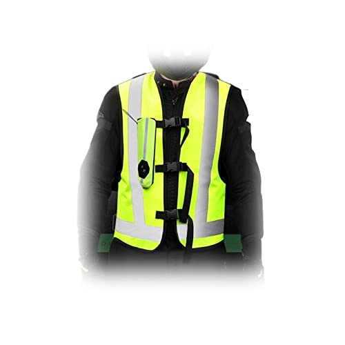 Motorcycle Airbag Vest Reflective Lightweight Vest Easy to Clean All Season Equestrian Sports Equipment (Color : Green, Size : Small) - color: Green, size: Small