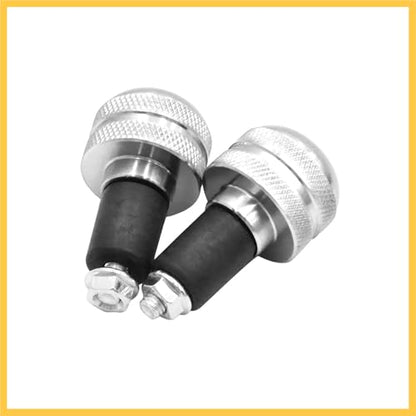 2pcs 17mm Handlebar Dia Aluminum Alloy Motorcycle Grips End Cap Silver Tone for Honda for Kawasaki for Suzuki for Yamaha Auto Replacement Parts