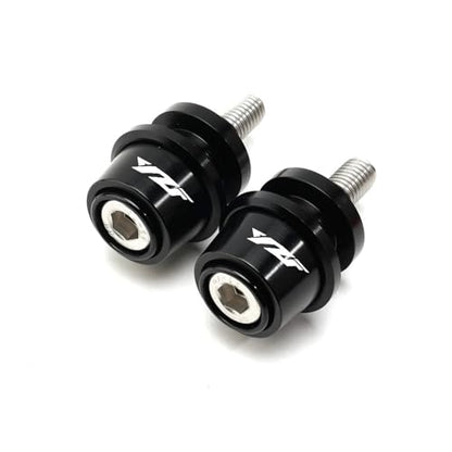 Motorcycle 6mm Swingarm Spools Slider Stand Accessories Compatible With YZF R3 R25 R6 R1 2019 2020 2021 YZFR3 YZFR1 YZFR6(Black) - color: Black
