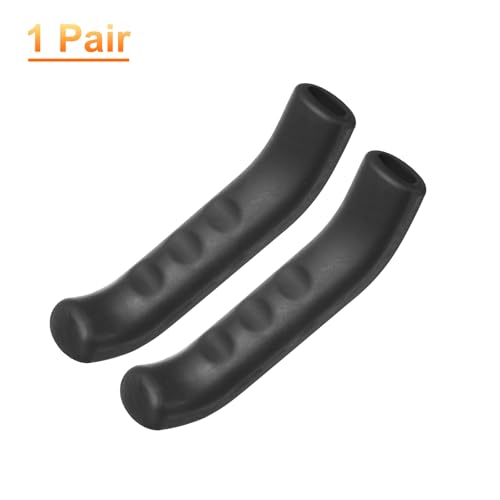 HARFINGTON 1 Pair Bike Brake Lever Cover Silicone Anti-Slip Black | Brake Lever Grip Protector Handle Protection Covers Sleeve for Mountain Road Bike Cycling - color: Black