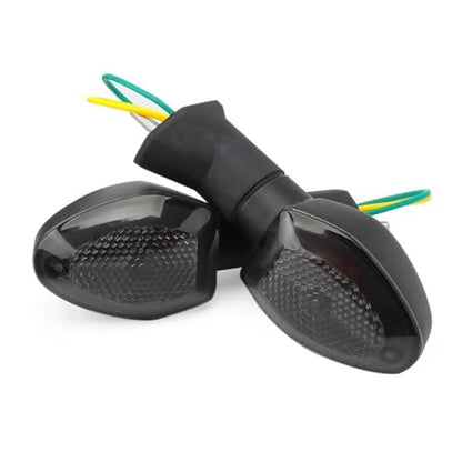 Motorcycle Turn Signals - Amber Light,12V, Halogen Indicator Light Waterproof Smoke Lens Fits SUZUKI DRZ 400S /GSX-S 750Z /GSX 1250FA SV 650X DL650 /V-Strom 650 (Pair) - color: Smoke
