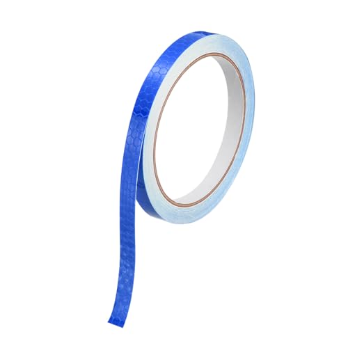 MECCANIXITY Reflective Tape, 0.5" x 26 Ft Night Safety Caution Warning Tapes Adhesive Tapes Waterproof PVC Marking Stickers for Trailers Motorcycle Steps Floor Boats Floor, Blue - color: Blue, size: 0.5 Inch x 26 Ft