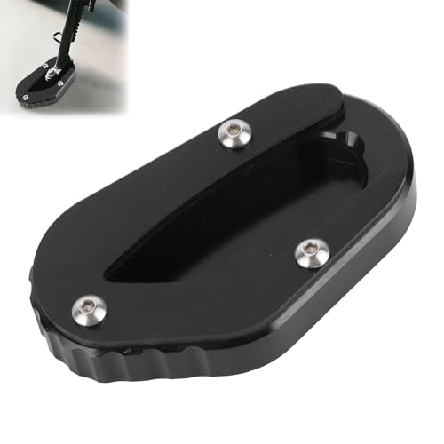 Motorcycle Kickstand Pad, Motorcycle Stand Pad Fit for Triumph Bonneville T100 / T120, Motorcycle Kickstand Foot Side Stand Extension Pad Support Plate, Soft Ground, Hot Pavement, Outdoor Parking