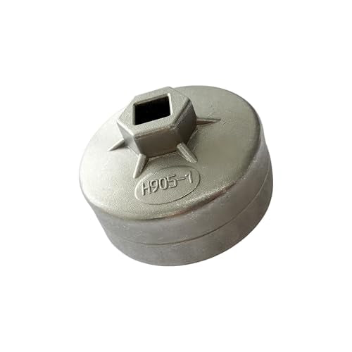 Oil Filter Wrench, 74mm 14 Flutes Heavy Duty Aluminum Alloy Oil Filter Cap Removal Tool, Compatible with Mercedes Benz, Audi, VW, Porsche, Mazda, Sprinter, 0.53" Drive Oil Filter Socket - size: 74mm