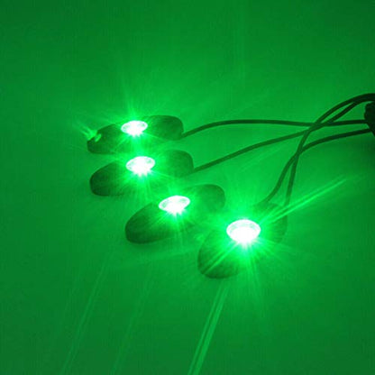 4 Pods LED Rock Light for Jeep ATV SUV Offroad Car Truck Boat Underbody Glow Trail Rig Lamp Underglow LED Neon Lights Waterproof 12V 24V - Green - color: Green, size: 4Pack LED Rock Light