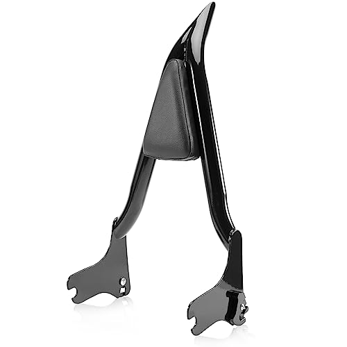 Tall Sissy Bar For Harley Touring Models 25" Detachable Rear Passenger Backrest Quick Release Compatible With Road King Road Glide Street Glide Electra Glide Road King 1997-2008 - color: Black-One Pice Fit '97-'08
