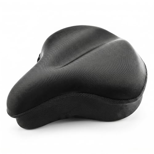 Bike seat Cushion、Bike seat Cover、Gel Breathable and Comfortable Cushion. Black, Unisex Outdoor Cycling, one Pack with rain Protection Cover Included (11inch*10inch) - size: Large