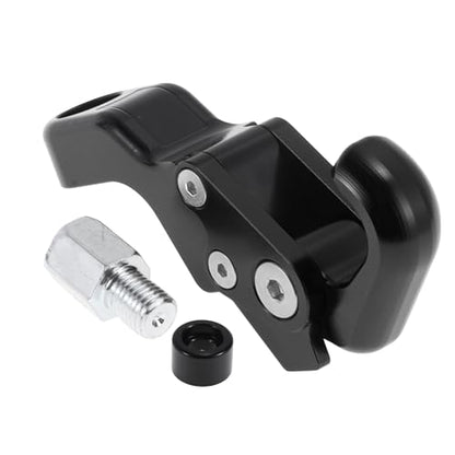 Adjustable Universal Motorcycle Hanging Hook Slope Handle with Hook Motorcycle Helmet Luggage Bag Holder Hanger Aluminum Alloy Black with 1 Pcs Screw - color: Black