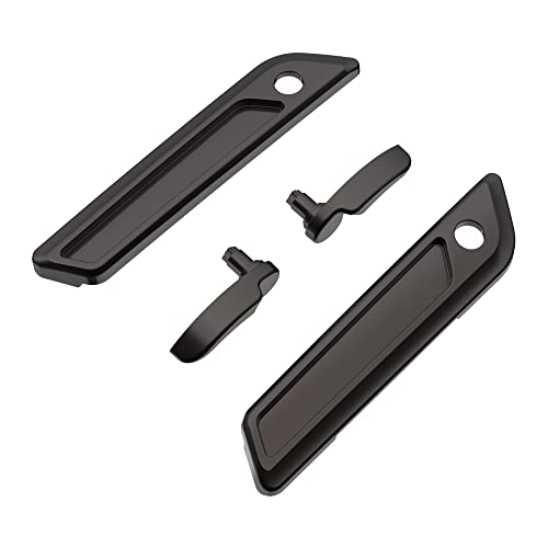 Advanblack Saddlebag Latches Covers, Lid Lifters Levers Fit for 2014+ Harley Touring Hard Saddlebags - Black Jack Metallic - color: Black Jack Metallic