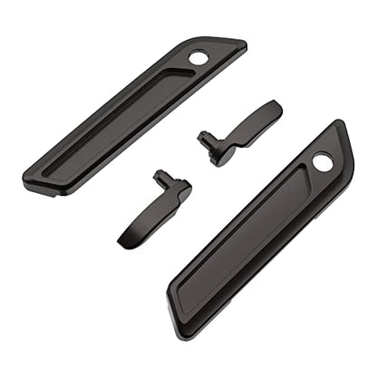 Advanblack Saddlebag Latches Covers, Lid Lifters Levers Fit for 2014+ Harley Touring Hard Saddlebags - Black Jack Metallic - color: Black Jack Metallic