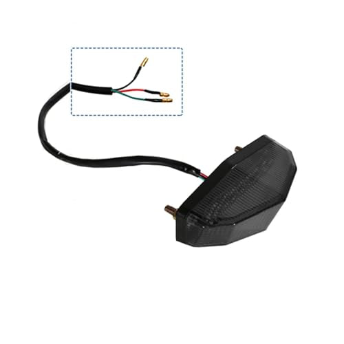 12V Universal 12 LED Motorcycle Rear Tail Light Brake Stop Running TAIL LIGHT Compatible With ATV Dirt Bike Dual Sport(Smoke) - color: Smoke