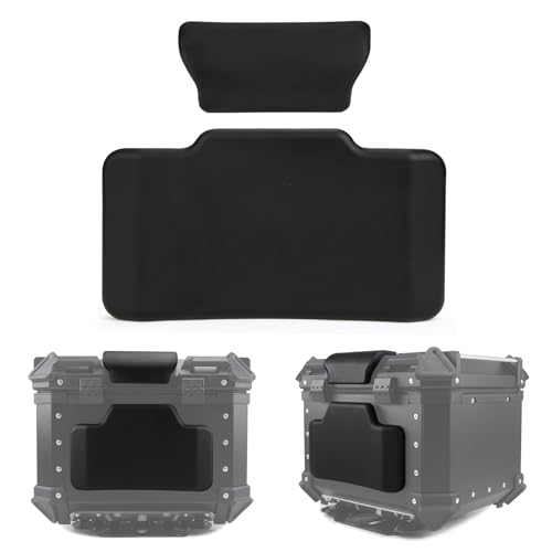 Motorcycle Top Case Passenger Backrest, PSLER Universal Motorcycle Back Cushion Top Box Trunk Cushion Tail Box Case Cushion Passenger Backrest Back Pad Trunk Sticker Decal Backrest