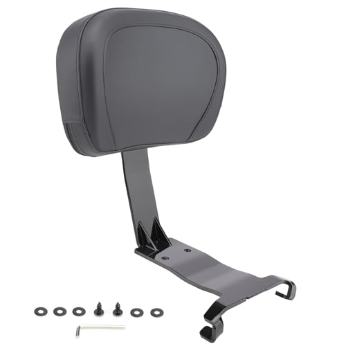 Motorcycle Rear Passenger Backrest Fit for Can-Am Ryker 600/900/Rally Edition 2019-2026, Ryker Sport 2022-2026, 15 Inches Detachable Backrest Pad with Mount Kit, Replace #219400843 (Black) - color: Black