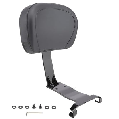 Motorcycle Rear Passenger Backrest Fit for Can-Am Ryker 600/900/Rally Edition 2019-2026, Ryker Sport 2022-2026, 15 Inches Detachable Backrest Pad with Mount Kit, Replace #219400843 (Black) - color: Black