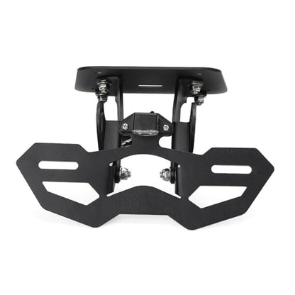 Motorcycle R25 R3 Fender Eliminator License Plate Holder/Tail Tidy Bracket For YAMAHA YZF-R25 2014-2023 / YZF-R3 MT-25 MT-03 2015-2023, LED License Plate Lights and Turn Signal Mounting Holes (Black)