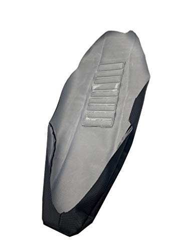 Motorcycle Seat Cover Rubber Striped Grip Gripper Soft Universal for CRF WR WRF RMZ YZF SXF EXC EXC XC SXCR KLX Dirt Pit Bike Pro Motocross Off Road (Black) - color: Black