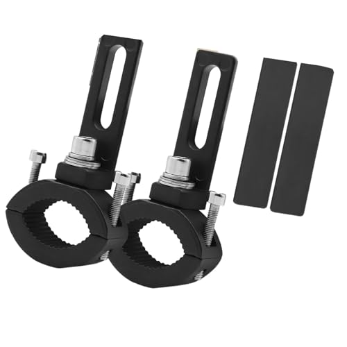 Motorcycle Fog Light Mount Brackets, Motorbike Auxliary Lights Tube Clamp Turn Signal Mounting Clamp Fog Light Holder Adjustable 3.8-5.4 cm Fits Tube 1.8" 2" 2PCS (L) - size: Large