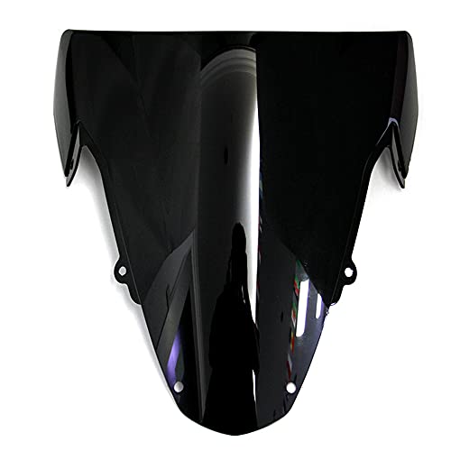 ABS Plastic Double Bubble Windshield Windscreen Compatible for Suzuki GSX-R1000 2003 2004 03 04 GSXR 1000 (Black) - color: Black