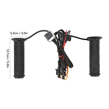 RiToEasysports Motorcycle Heated Hand Grips 1Pair 12V ATV, Rubber