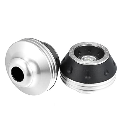 X AUTOHAUX Pair Motorcycle Wheel Front Fork Frame Sliders Falling Protection Silver Tone Universal - color: Silver Tone