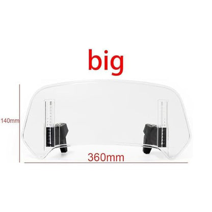 Motorcycle Windscreen for BMW K 1200 LT 1999-2003 2004 2005 2006 2007 2008 2009 2010 2011, Windscreen Air Deflector Adjustable Clip-On Windshield Extension,A 360mm×140mm Transparent - color: A 360mm×140mm transparent