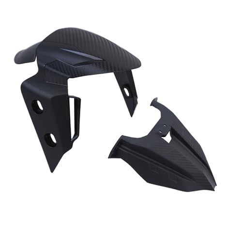 Minho Motorcycle Front Fender Modification Kit Set in PP Material Come with Mounting Bracket Compatible with YAMAHA Zuma 125cc 2022 2023 Tank 200cc,Carbon Fiber Style