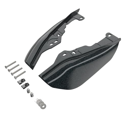 Advanblack 2025 Road Glide Mid Frame Air Deflectors Heat Shields Deflector for Harley Touring '09-'25 Harley RG, Street Glide, Road King (Iron Horse Metallic) - color: Iron Horse Metallic