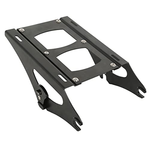 TCMT King Motorcycle Trunk Box Backrest 2 Up Mounting Rack For Harley 2014-2025 Touring CVO Road King Road Glide Street Glide Electra Glide Pack - color: Style A Black 2 Up Rack#2