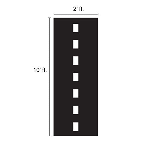 Super Z Outlet 10ft Long Racetrack Floor Running Racer Party Decoration Mat Drag Race Car Road Go Kart Theme Birthday Games (2ft Wide)