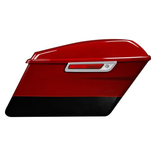 HR3 Billiard Red/Vivid Black Hard Saddlebags Compatible with 2020 Road Glide Limited FLTRK 2021 Ultra Limited FLHTK (Replace for OEM) Fit for 2014-2023 Harley Touring Models - color: Billiard Red / Vivid Black