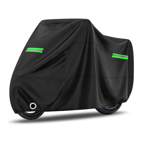 Motorcycle Cover for Kawasaki Ninja ZX-14 2006-2024, Motorbike Cover Rain and Sun Indoor Outdoor Motorcycles Vehicle Cover with Lock Holes for All Season Universal