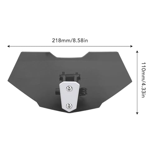 Motorcycle Windshield, Adjustable Windshield Extender, Acrylic Heightened Clip On Wind Deflector Windscreen Extension for Motorbike (Smoked Black) - size: Smoked Black