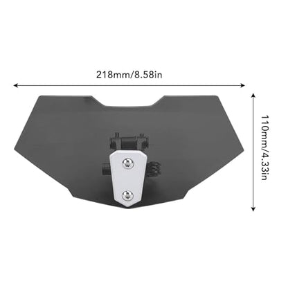 Motorcycle Windscreeb Extension, Wind Deflector Windscreen Extension for Motorbike, Windscreeb Acrylic Heightened Adjustable Clip On (Smoked Black) - size: Smoked Black