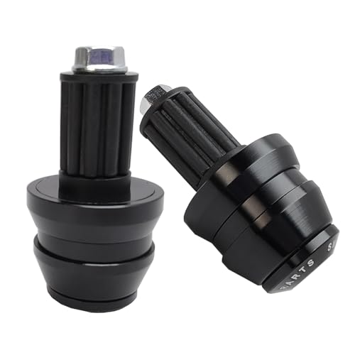 22mm 7/8'' Motorcycle Bar End Plug Sliders Universal Handlebar Grips Bar Ends Caps replacement for Honda Yamaha Suziku Kawasaki BMW Motorbike Dirt Bike(Black) - color: Black