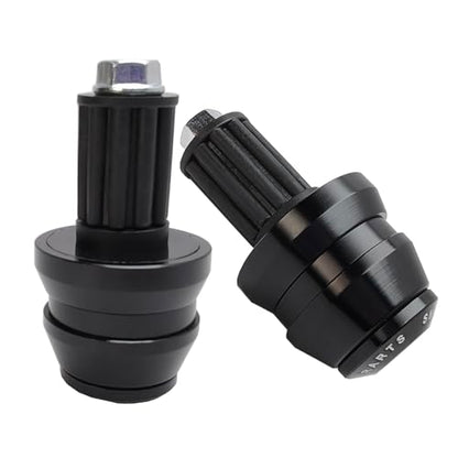 22mm 7/8'' Motorcycle Bar End Plug Sliders Universal Handlebar Grips Bar Ends Caps replacement for Honda Yamaha Suziku Kawasaki BMW Motorbike Dirt Bike(Black) - color: Black