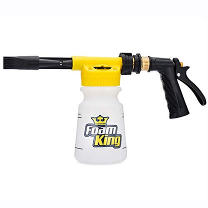 Foam King Car Wash Foam Gun, Foam Cannon for Hose Garden - The King of Suds - Ultimate Scratch Free Cleaning Car Soap Sprayer - Snow Foaming Blaster Fits all Garden Hose - color: Foam Gun (For Garden Hose)